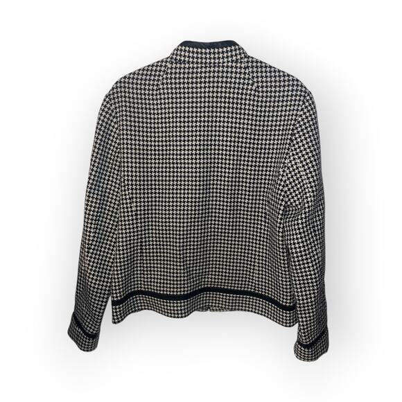 Pendleton Houndstooth Zippered Cardigan Sz 10 EUC - Picture 2 of 5